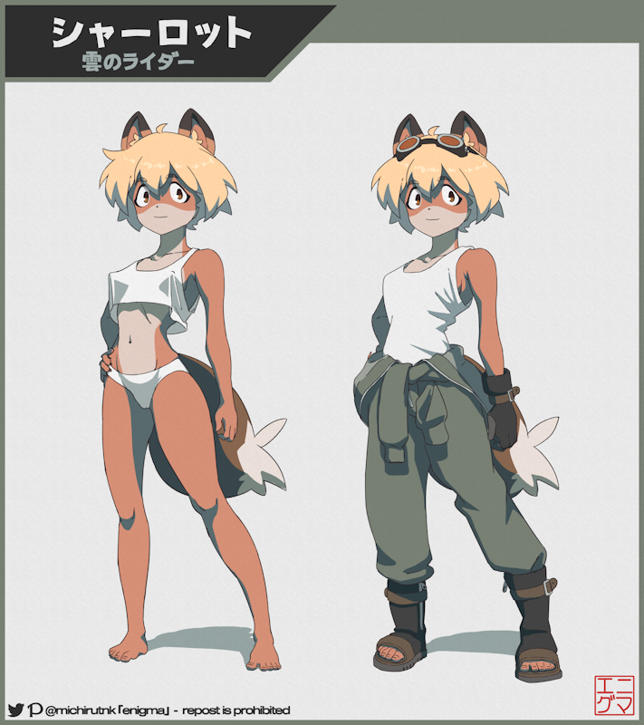 michirutnk's tweet image. Some people have seen fit to denigrate my work by claiming that my character is just a blatant copy. So from now on, she's a fox.