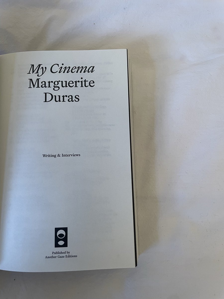 Alice Blackhurst (@aliceblackhurst) on Twitter photo A preview of my foreword to Marguerite Duras’s MY CINEMA, publishing this month <a href="/anothergaze/">Another Gaze / Another Screen</a> A preview of my foreword to Marguerite Duras’s MY CINEMA, publishing this month <a href="/anothergaze/">Another Gaze / Another Screen</a>