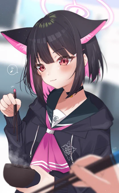 お汁粉と一緒に、ちゃっかり先生とお揃いの箸を持ち込んで爪痕残してて欲しい(妄想)#ブルアカ #ブルーアーカイブ 