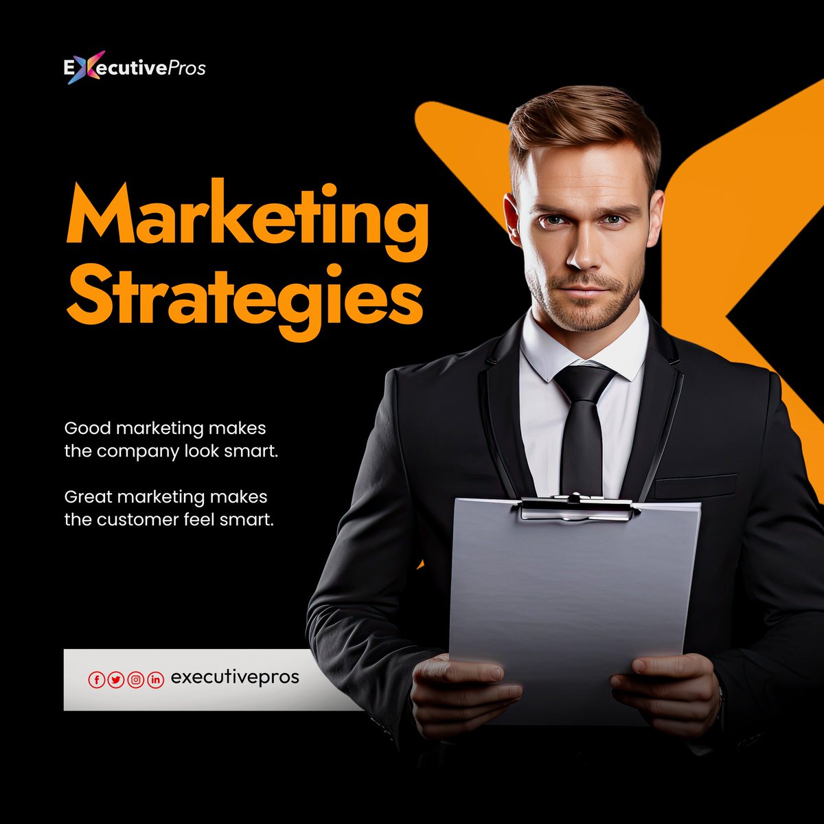executivepros_'s tweet photo. The purpose of a marketing strategy is brand awareness, nurture customer relationships, and convert leads into paying customers.
In your opinion what do you think is the major importance of market strategy?
#executiveassistants #executiveassistantcompany #executivepros #business https://t.co/tftn1fHwqG