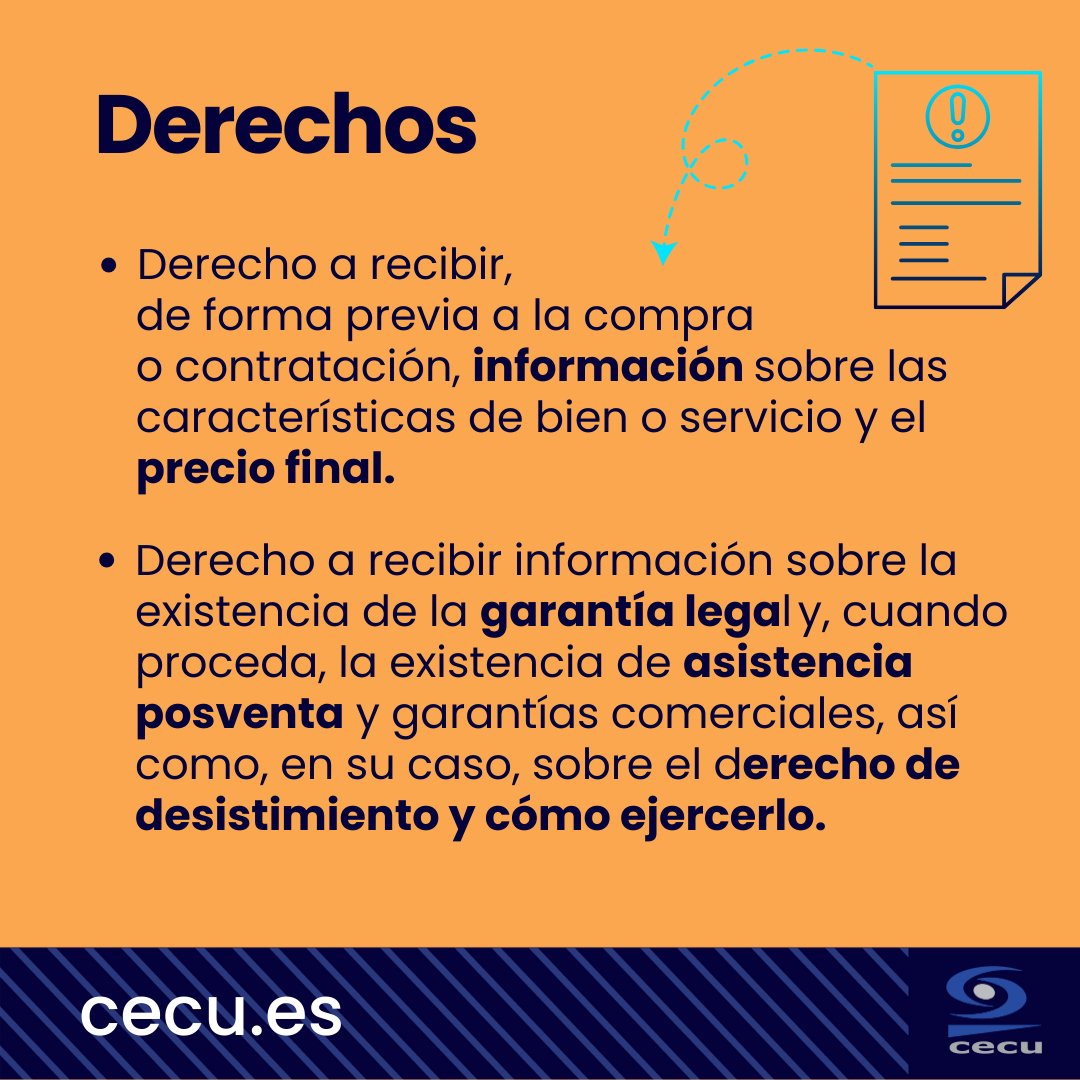 CECUconsumo's tweet photo. 🛍️ ¿Necesitas hacer alguna compra en estas #rebajas?

Antes de comprar, asegúrate de recibir de forma completa toda la información sobre el precio final, sus características o su garantía, así como del procedimiento para reclamar.

⚖️ Conoce tus derechos: https://t.co/omO3XyEjPv https://t.co/WTEiwCUSD9