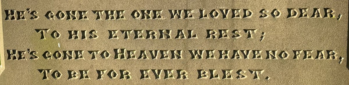 “HE’S GONE THE ONE WE LOVED SO DEAR,
TO HIS ETERNAL REST;
HE’S GONE TO HEAVEN HEAVEN WE HAVE NO FEAR,
TO BE FOR EVER BLEST.”

#StPeters #HuttonCranswick #GravesidePoetry