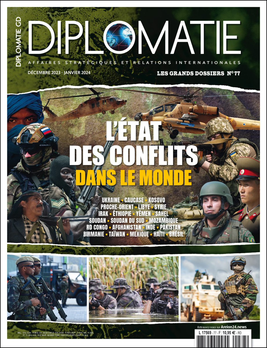 DiplomatieMag's tweet photo. 📢EN KIOSQUE : LES GRANDS DOSSIERS DE #DIPLOMATIE N°77
Pour ce numéro, nous vous proposons un retour sur l’ensemble des #conflits en 2023. Réalisé en partenariat avec l'@EP_ThinkTank et le Forum mondial Normandie pour la Paix. En kiosque et en ligne⬇️
https://t.co/5o4gu07AVv https://t.co/rjLvwUHBcy