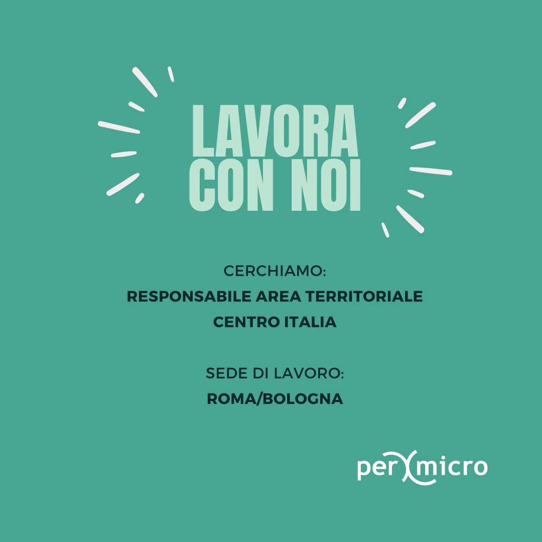 Hai una passione per l'#InclusioneFinanziaria e l'#ImpattoSociale?
Cerchiamo un/una Responsabile Area Territoriale per il Centro Italia (Lazio, Abruzzo, Marche, Toscana, Emilia-Romagna).
Sede di lavoro: Roma/Bologna.
Info: lnkd.in/dxuusm9

#LavoraconNoi #offertedilavoro