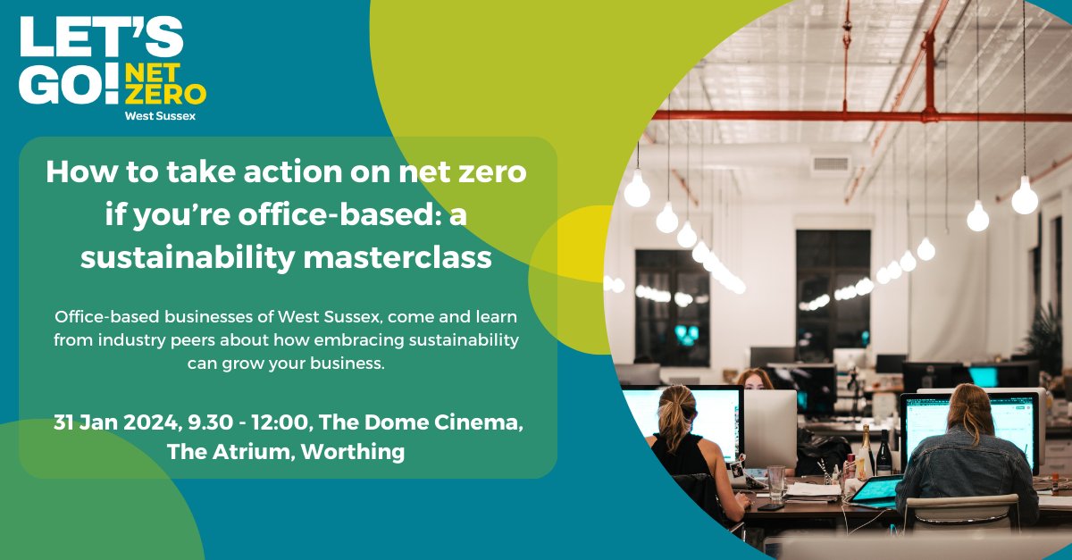 worthingandadur's tweet photo. Are you a #WestSussex office-based business interested in sustainability? 🌱
This event is for you!
Join Let’s Go! Net Zero for their next event and learn how you can make your business more sustainable. 
Details here: https://t.co/kpDNrZtmmG

#LetsGoNetZero_WS https://t.co/DAfDLh2AfF