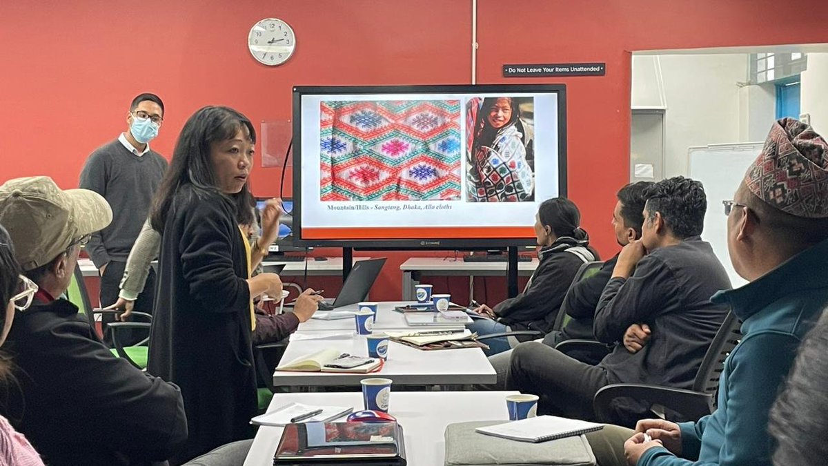 npBritish's tweet photo. Happening Now! 

#InOurHands - Extension Ideation Workshop

Crafting a vision with experts from diverse fields - Craft, Academia, Policy Makers, the Ministry of Forestry engage in discussions on Nepal's #CreativeGreenEconomy &amp; #ClimateInitiatives

More: https://t.co/MbDneA54w6 https://t.co/R0Op89akpC