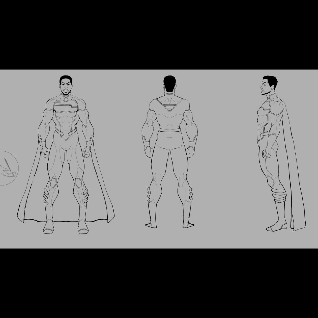 UcheAzunnaya's tweet image. Character turnaround sheet for @comicrepublicng  Guardian prime....
This is actually the first character turnaround I&apos;ve ever done 👍

Leave comments on where I can improve 🙏

#charactersheet #characterdesign #01sketchaday #warmupjanuary