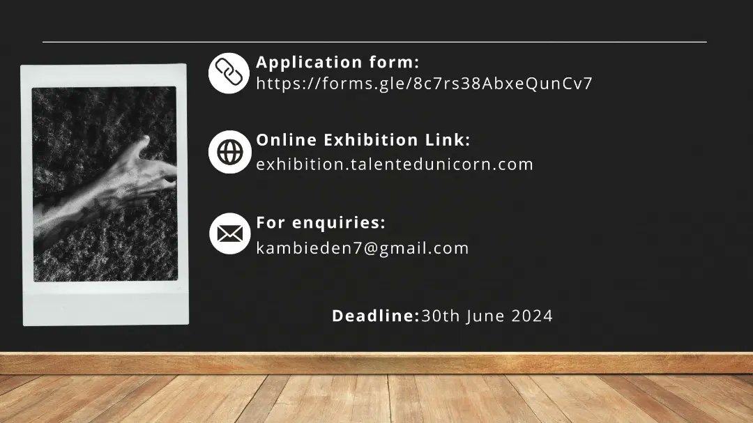 EdenKambi's tweet photo. Call for artists! 

Application link: https://t.co/c0FtYO9rqm 

#Exhibition #KambiEden #CreativeCommunity #Show #OnlineExhibition #Art  #Artist #VisualArt #Illustration #ArtistOpenCall #CallForArtists #ArtOpportunities #AfricanArtist #Tanzania #EastAfrica #Africa #Worldwide https://t.co/VxEGqCD3t5