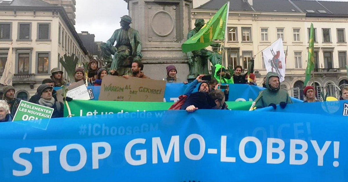 Bruxelles, 11 janvier 24 : Pour une #Agriculture et une alimentation sans #OGM ! #NTG pressenza.com/fr/2024/01/bru…