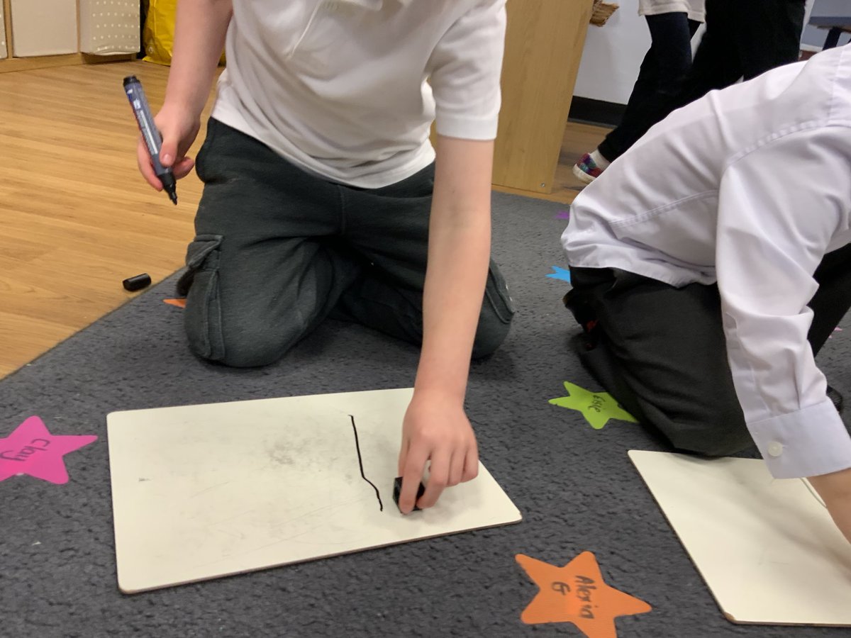 Practicing our number formation today! We can recognise numbers and count objects to 5. <a href="/Halsneadschool/">Halsnead Primary School</a>