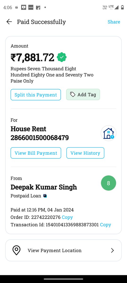 DeepakSing60458's tweet photo. @paytmbankcare Ye hai order id https://t.co/rMcQztUbm3