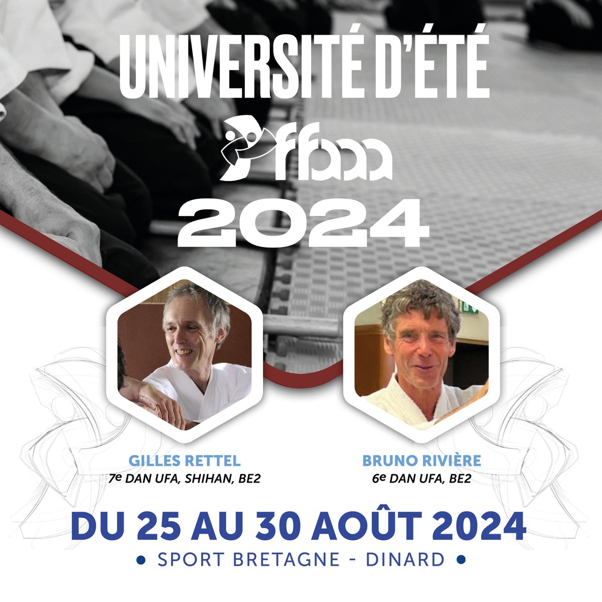 aikidoffaaa's tweet photo. 🌞 Quoi de mieux pour supporter le froid que de préparer l'été ? La 2e édition de l'université d'été de la FFAAA se déroulera du 25 au 30 août 2024 à @sportbretagne (Dinard). Réservez vos dates ! #aikido #ffaaa #aikidofrance https://t.co/HlJ8jhSp0H