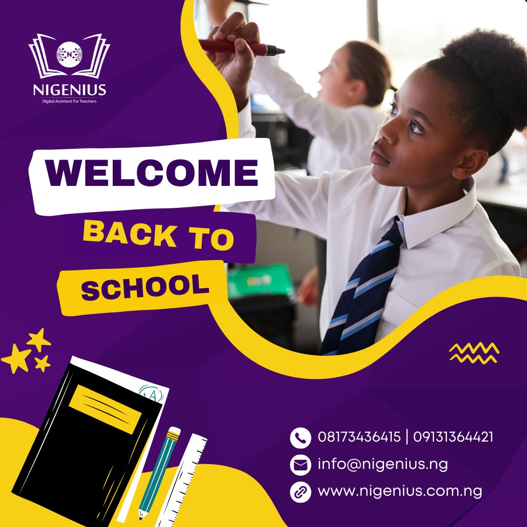 nigenius's tweet image. 📚✨ Welcome Back, Students and Teachers! Embrace a New Year of Learning, Growth, and Infinite Possibilities. Let the Adventure Begin! 🎒📏 #BackToSchoolJourney #EducationUnleashed
