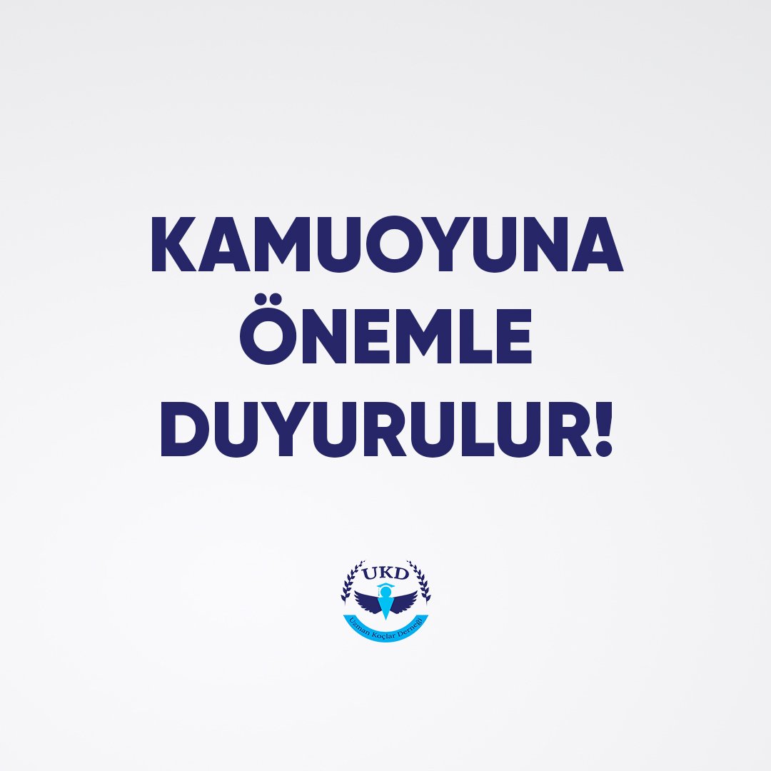 📢 UZMAN KOÇLAR DERNEĞİ OLARAK KAMUOYUNA DUYURUMUZDUR 📣
 uzmankoclardernegi.org/tr/bizden-habe… 

<a href="/TC_Disisleri/">T.C. Dışişleri Bakanlığı</a>
<a href="/csgbakanligi/">T.C. Çalışma ve Sosyal Güvenlik Bakanlığı</a>
<a href="/myksosyalmedya/">Mesleki Yeterlilik Kurumu</a>
<a href="/turkak/">TÜRKAK</a>

#UzmanKoçlarDerneği