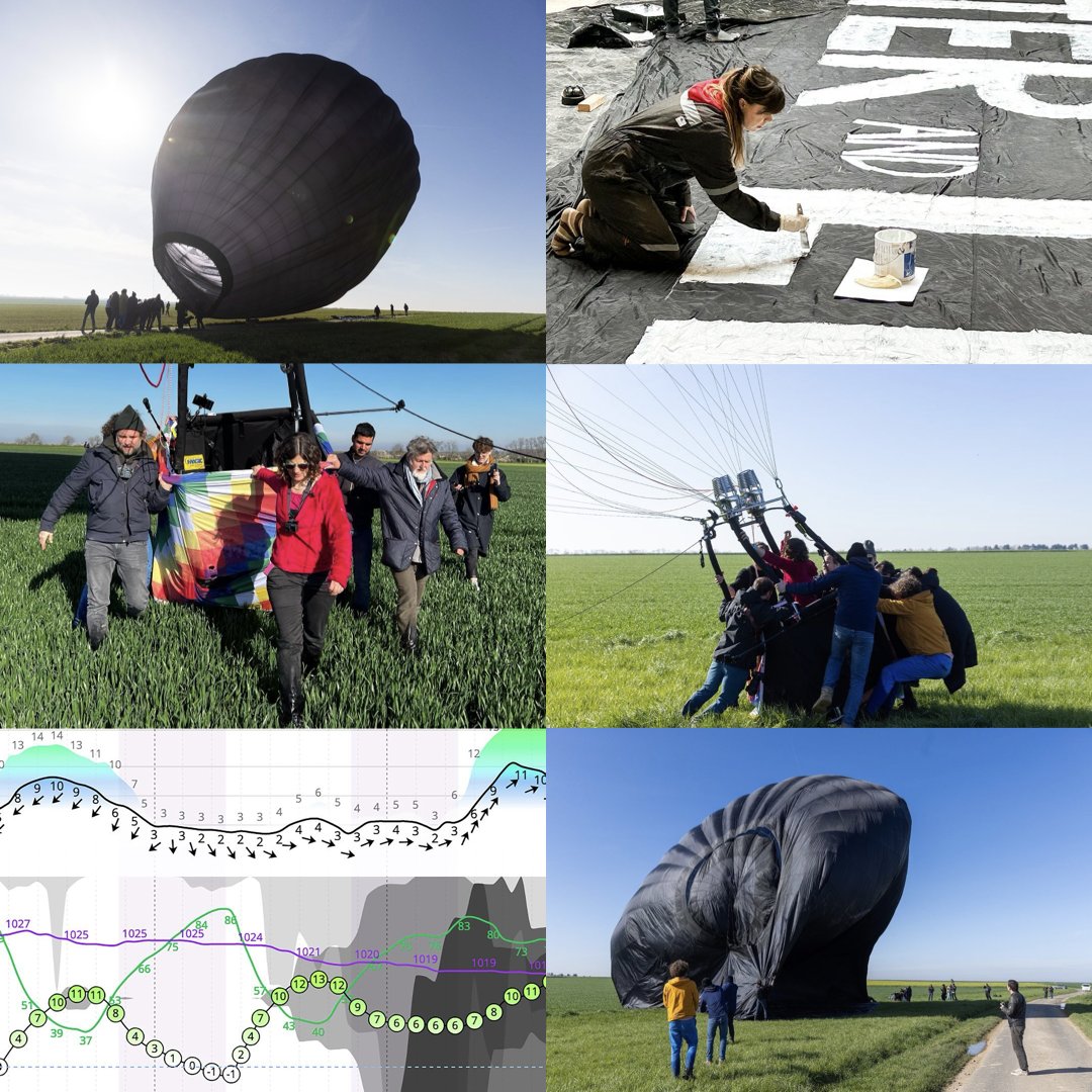 aerocene's tweet photo. In France, we attempted a human flight to set world records in manned human solar flight, but not everything went as we wanted it to, as the wind prevented us from taking off. Later in the year the community gathered at Hangar Y for the "Aerocene en Fête" in Paris. https://t.co/hO4hRJd00c