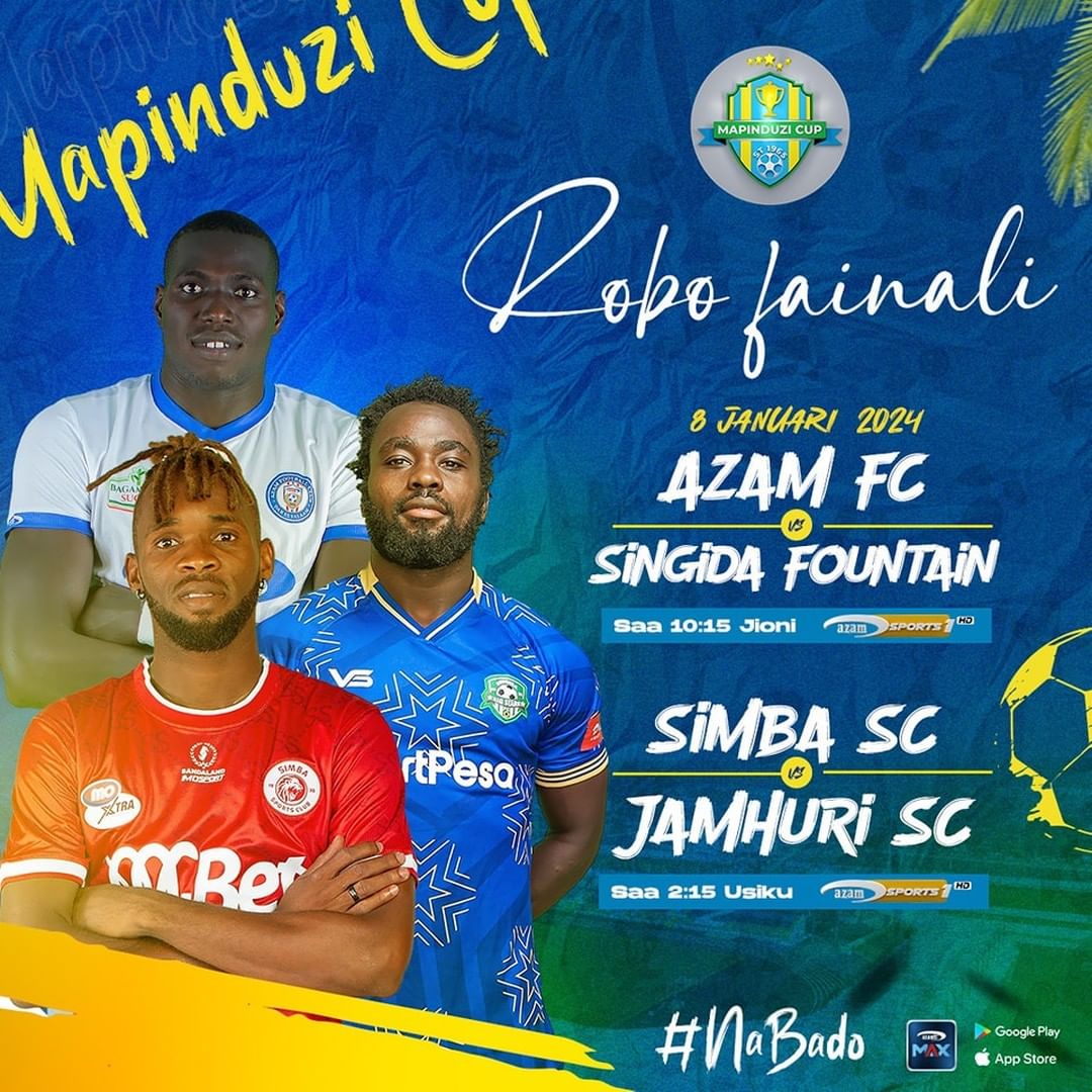 utvtz1's tweet photo. MapinduziCup 2024

Robo fainali Mapinduzi Cup kukamilika kuchezwa leo

Je, ni timu gani kuungana na Mlandege na APR katika hatua ya nusu fainali?

Kwa kifurushi cha Shilingi 25,000 unatazama michezo hii.

#SisiNiSoka #MapinduziCup2024 #Azamtvsport https://t.co/JTrfsOAYDc