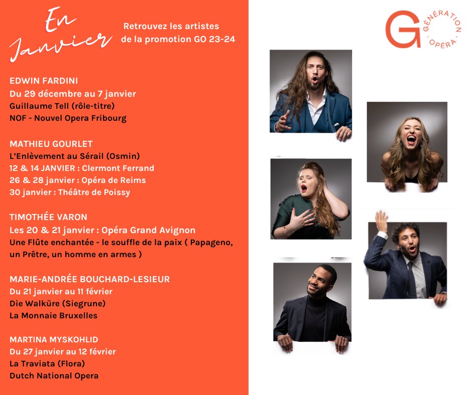 En janvier, retrouvez les artistes de la promotion GO 23-24 ! ✨⭐️