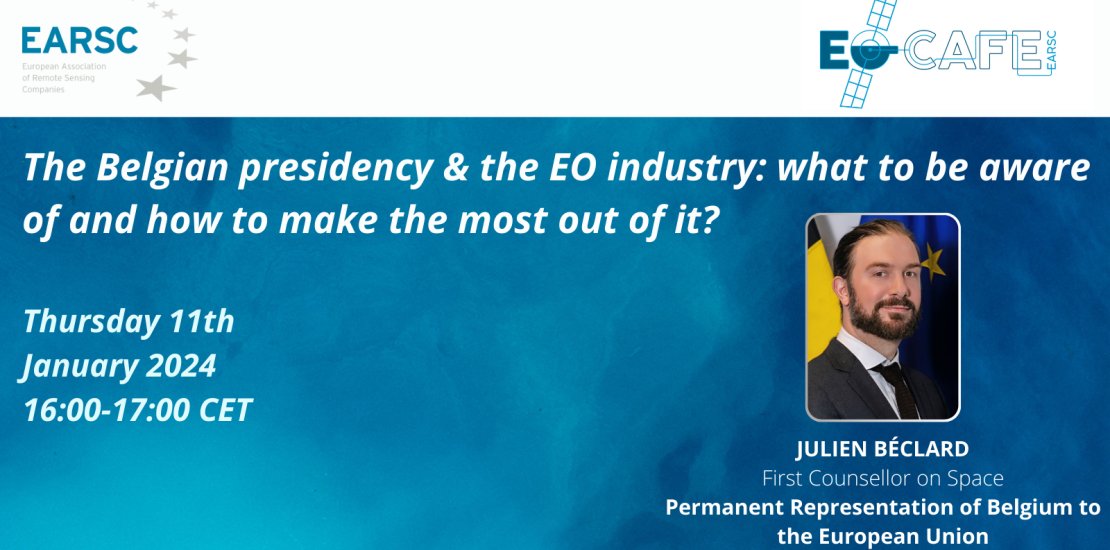 🚀 Join us at @EARSC's next #EOcafe, where we’ll discuss the impact of Belgium’s EU Council presidency on the #EO industry. Topics: cyber resilience, climate change, new space actors. Register now!
#EOIndustry #EUSpaceStrategy

🗓️when: 11/01 at 16:00
➡️eo.belspo.be/en/agenda/eoca…