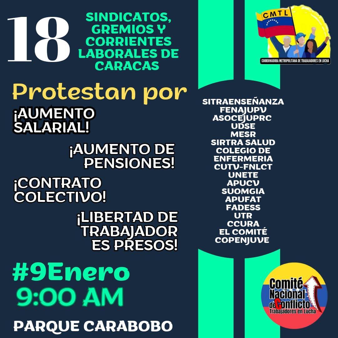 GremioDocente's tweet photo. Mañana 9 de enero..#Caracas https://t.co/wLQzOnbGlj