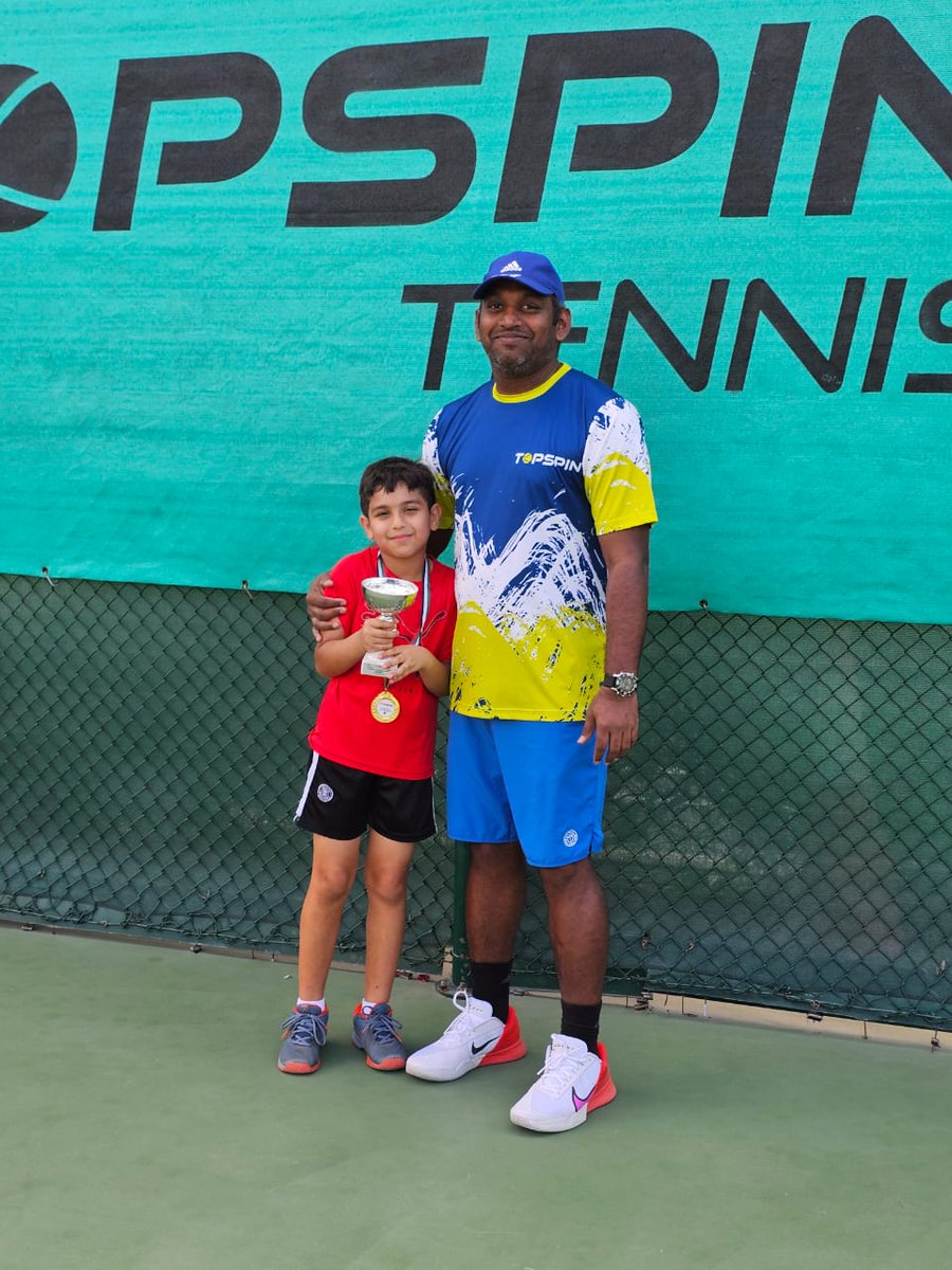 gems_khail's tweet photo. Over the weekend, Aryen played 2 tennis tournaments U10 and he won in his first tournament and was a runner-up in the 2nd! Swipe left for a glimpse of Aryen's victorious moment on the court. Congratulations Aryen! 🎾🏆

#weksuccess #weksport #ouracademy #proudmoments @gems_me https://t.co/mpGBmtOlWF