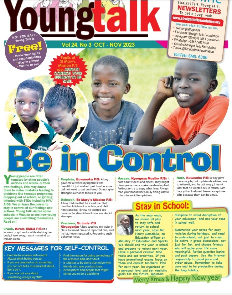 STFUganda's tweet photo. #STFupdates: Happy New Year everybody!! With support from @savechildrenug, we kick off this year with _Young Talk_ news papers both in English and Luganda.
Click the link below to download your free copies today.
https://t.co/5ZOiLAGYlQ https://t.co/wYgSamcNzp
