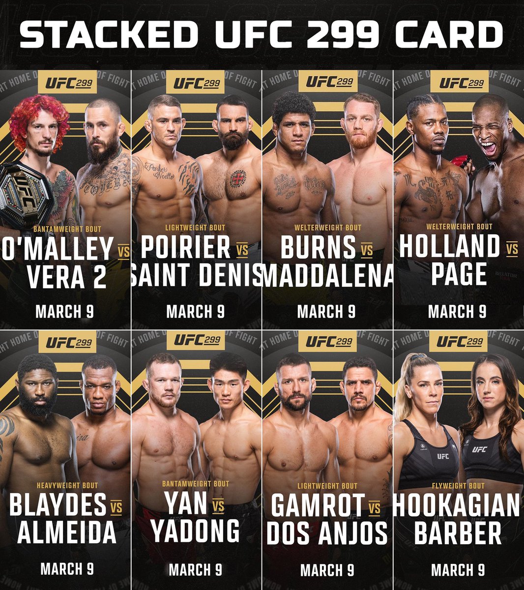 This is how STACKED UFC 299 is😱