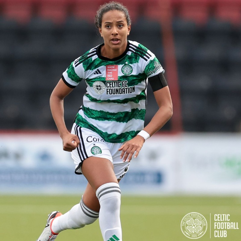 CelticFCWomen's tweet photo. 💬 "It feels like it’s always the ones where you take a chance that end up going in! But, I’m happy to have my first goal for the club.”
Sydney Cummings: It was great to be amongst the goals for the first time 🗞
#AYRCEL | #ScottishCup | #COYGIG🍀