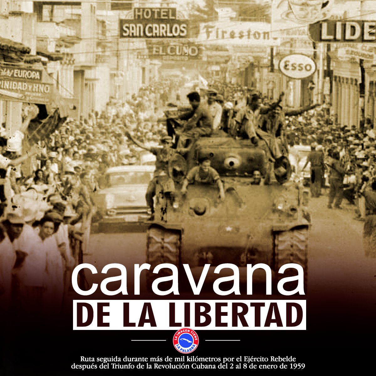 Girasol43692144's tweet photo. Abran puertas y ventanas
Que ahí viene la Caravana
Viene libre y soberana
Mi bandera Cubana
Vienen Almeida y Raúl
Camilo y el Che Guevara
Y con la estrella en la frente
Nuestro Comandante en jefe
#CubaViveEnSuHistoria
#DeZurdaTeam
@ANAPAULAlabella https://t.co/BNRao2wXkm