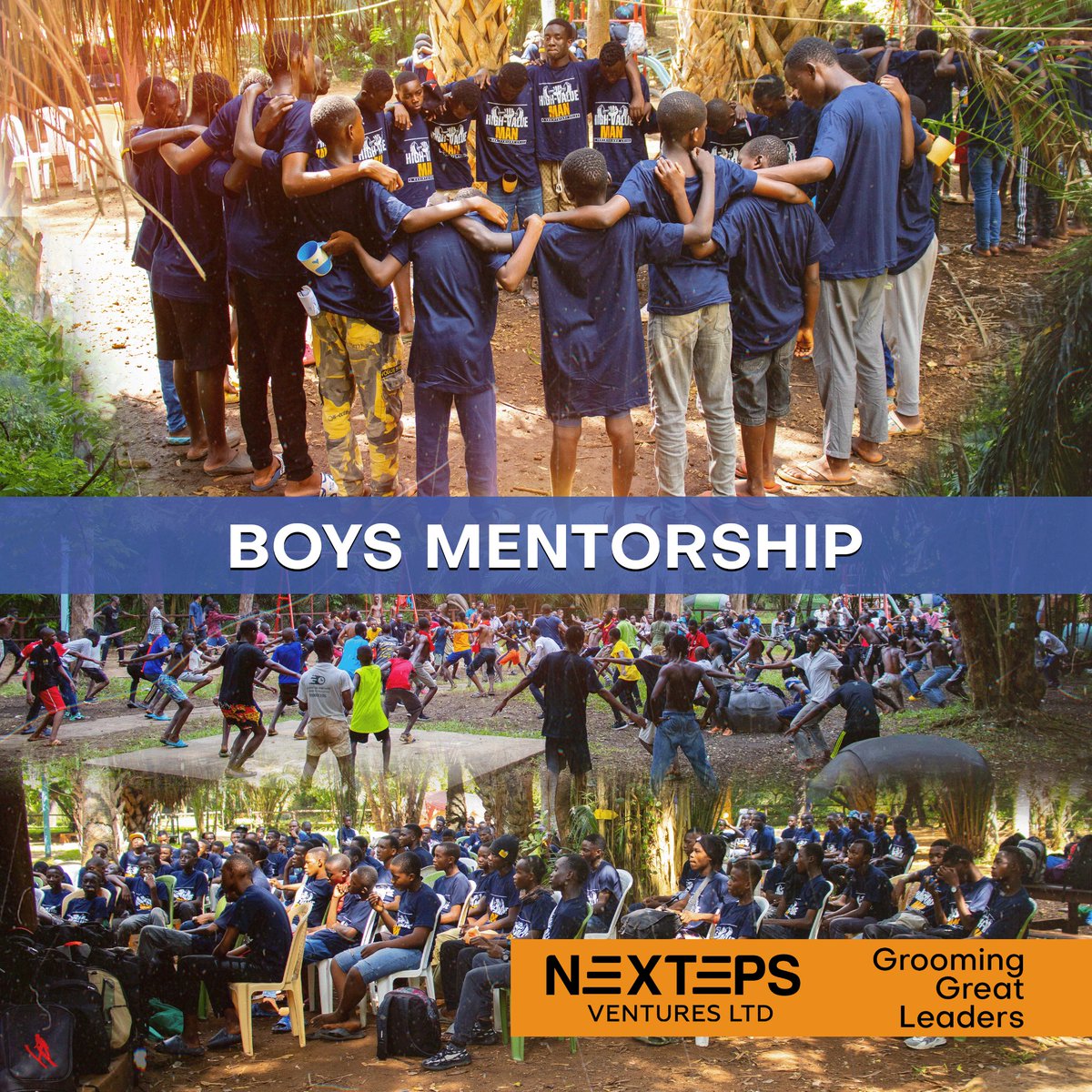nextepsventures's tweet photo. 5. Boys Mentorship
Through our Boys Mentorship Program, we create a safe haven for growth, learning, and shared experiences. Together, we foster brotherhood and empower boys to embrace their unique journey towards confidence and responsibility. https://t.co/jhUzAselTY