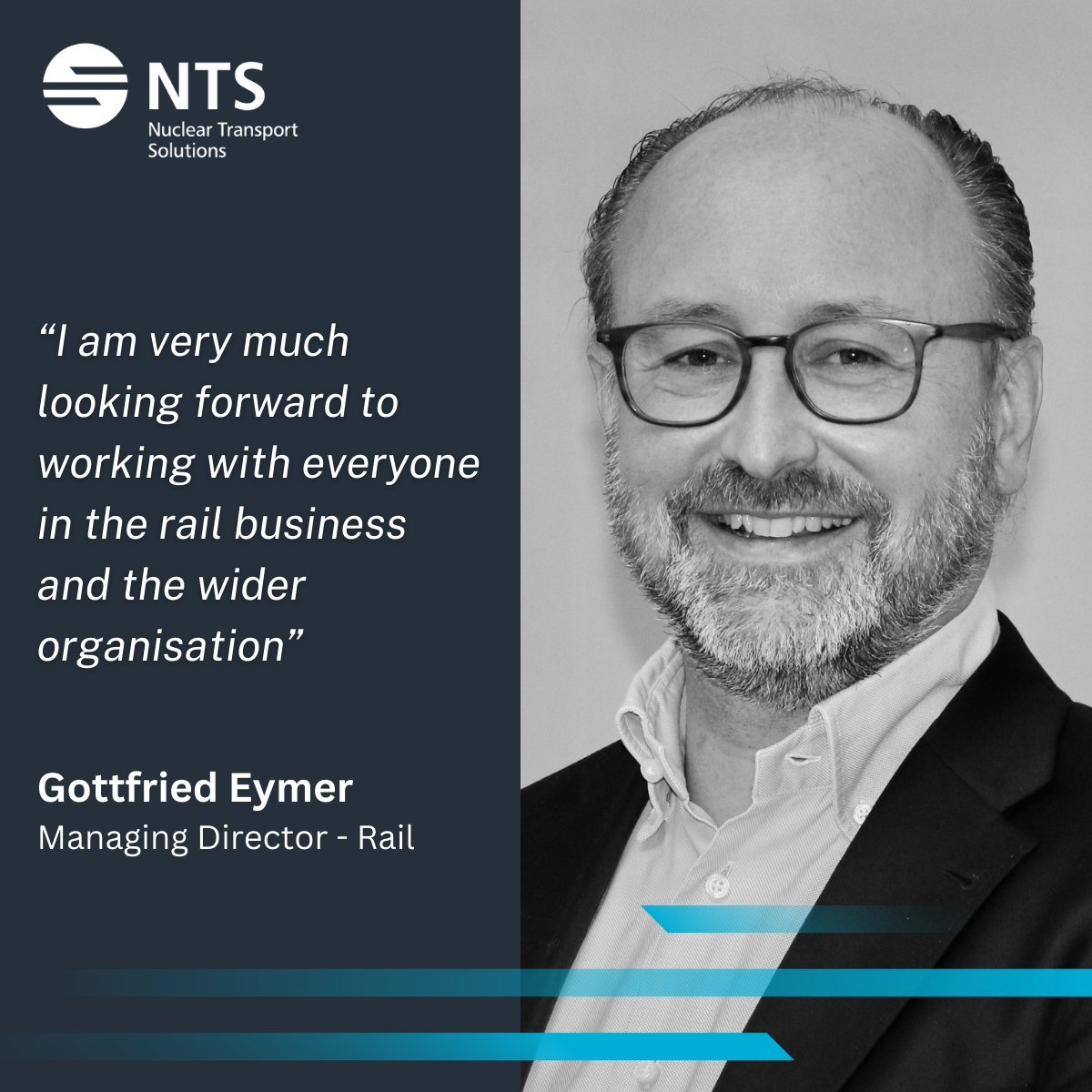 We are pleased to announce the appointment of Gottfried Eymer as our Managing Director - Rail. Gottfried has more than 20 years of international leadership experience in large transport, logistics and supply chain organisations. Read more – nucleartransportsolutions.com/2024/01/nts-an…