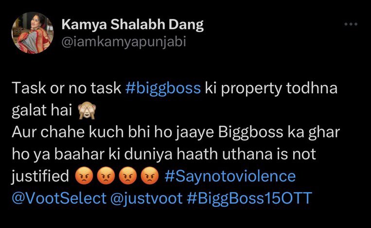 Kriti_40's tweet photo. If double standards ever have a face, it will be yours @iamkamyapunjabi
#BiggBoss17 #bb17 #IshaMalviya𓃵 #IshaHolics #selectivestand https://t.co/20PAAempHF