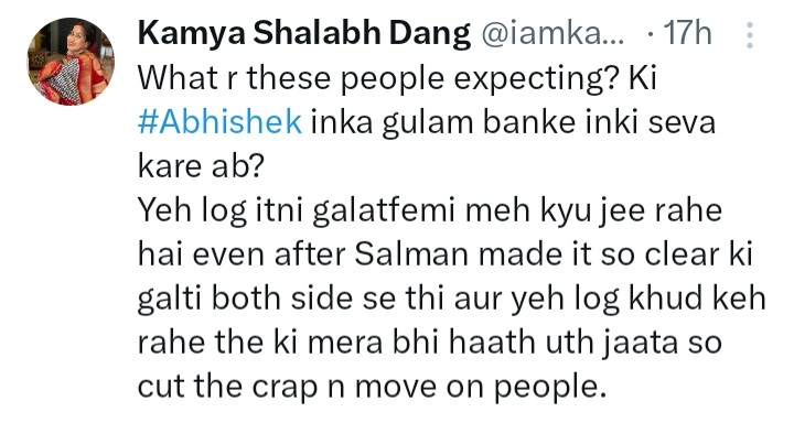 Kriti_40's tweet photo. If double standards ever have a face, it will be yours @iamkamyapunjabi
#BiggBoss17 #bb17 #IshaMalviya𓃵 #IshaHolics #selectivestand https://t.co/20PAAempHF