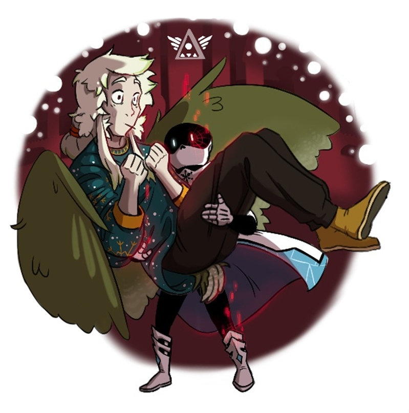 Cramera10's tweet photo. #Aggressive_Mutant #BinaryTale #undertale #undertale_au #sans
BinaryTale has 2 equal True endings. Genocide is where MESH was born.
NET - his "twin" - got happy end and became the Ambassador of the RPG world of Undertale.
He`s married to the Creator and lives at the palace. https://t.co/dL9TVMV6Mp