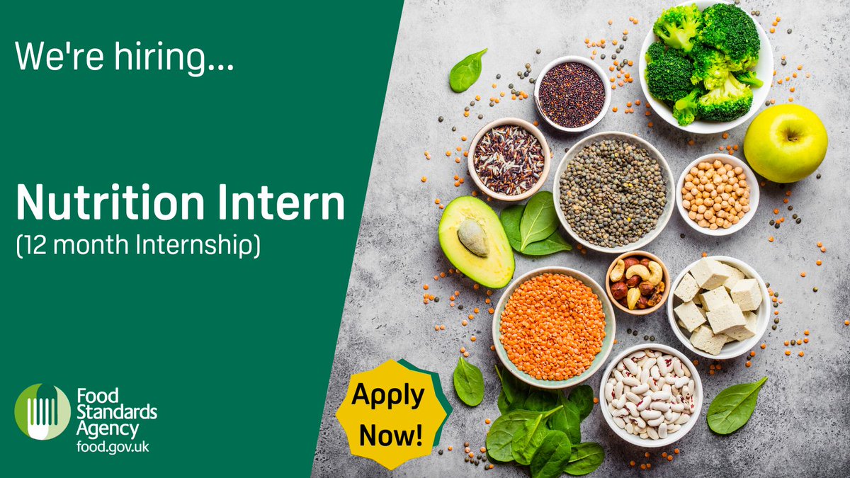 FSAinNI's tweet photo. Job Alert: We are hiring a Nutrition Intern to join our Science and Surveillance Team. 
 
This is an exciting opportunity for a second year Nutrition student, studying in Northern Ireland. Find out more at https://t.co/8Gm2vJFfYb

#Jobs #Hiring https://t.co/sNi5PbwoHI