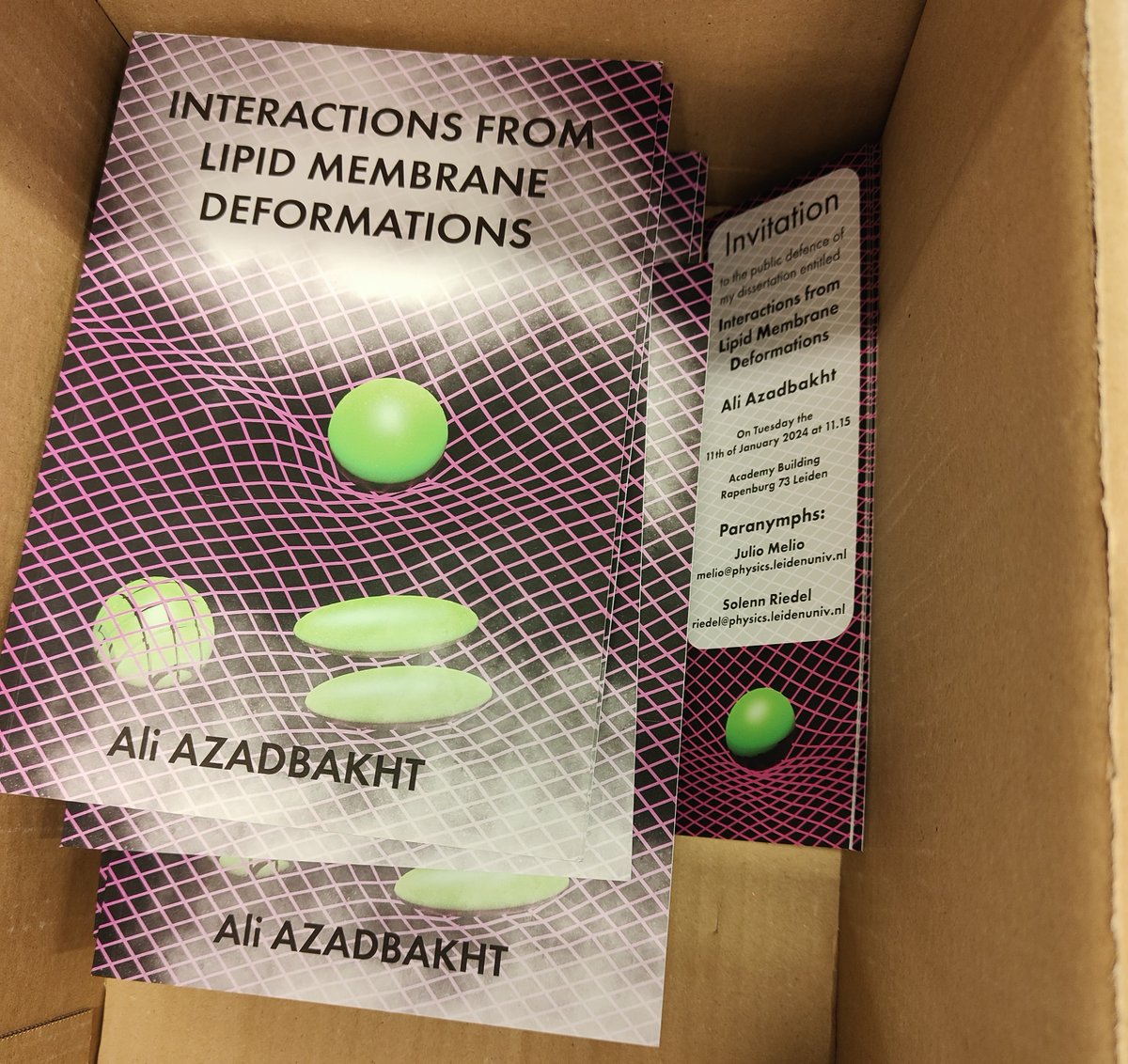 ali_azadbakht's tweet photo. 🎓Exciting news! Join me on January 11 at 11:15 am for my PhD defense in Rapenburg 73, Leiden (academic building). Your presence would mean a lot to me!🎓In return, you will receive a copy of my thesis! 😃 https://t.co/QyhxiRJMnA