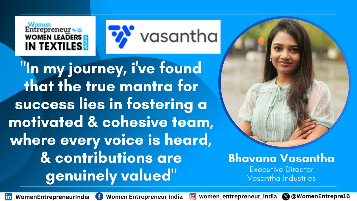WomenEntrepre16's tweet photo. Read to know more. https://t.co/Lez6ysq8UZ
#TextileInnovationandSustainability #efficientmanagement #hospitalitysector #leadershiproles #renewableenergy https://t.co/ngA1YEEZIw