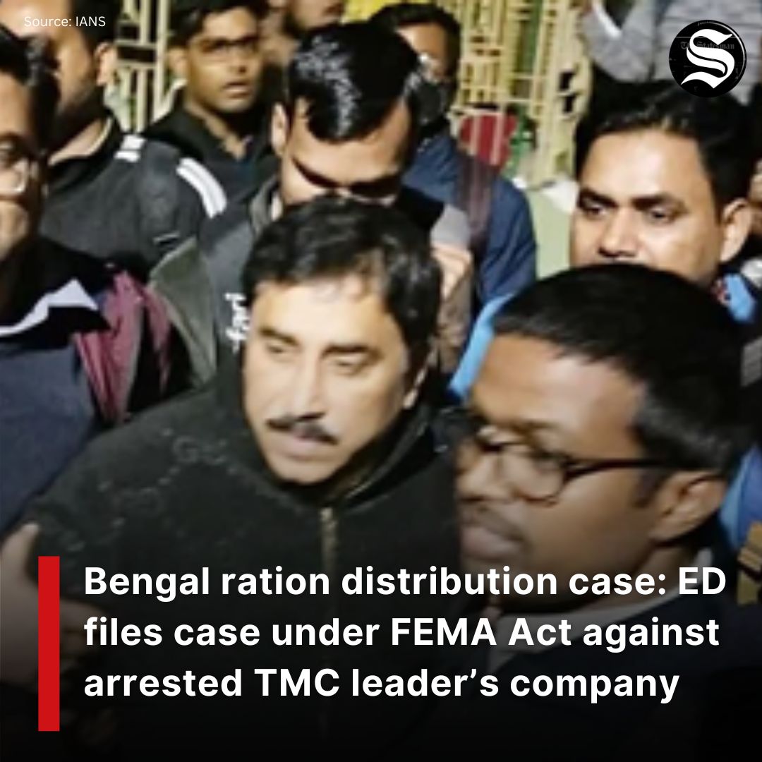 TheStatesmanLtd's tweet photo. #EnforcementDirectorate (ED) has filed a case under the #FEMAAct against a foreign currency exchange dealing company owned by Trinamool Congress leader Shankar Adhya, who was arrested by the central agency sleuths on January 5 in the #rationdistributioncase. https://t.co/mb8SFZLDDn