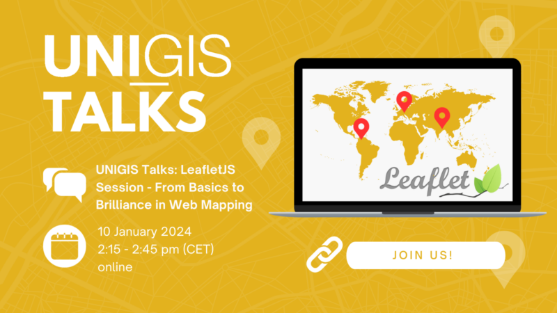 Next #UNIGISTalks episode: “LeafletJS Session – From Basics to Brilliance in Web Mapping!” 🗺️💻

💻 Save the date for January 10th, 2024, from 2:15 to 2:45 pm (CET)

Participate in our free online tutorial! 

🔗 Register here: register.gotowebinar.com/register/53986…