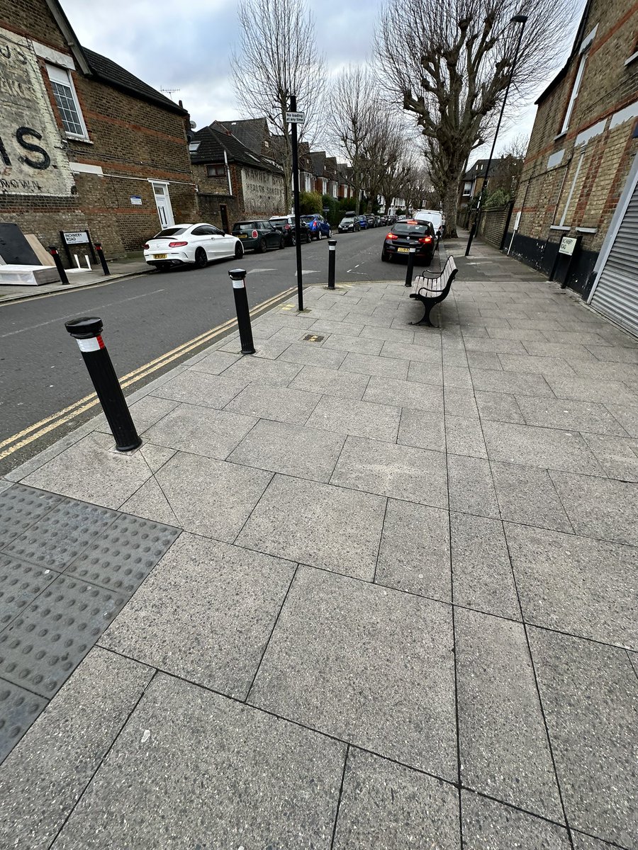 Just like this section, no one parked there anymore due to bollards, can this be extended to prevent illegal parking <a href="/LouiseKrupski/">Louise Krupski</a> ?