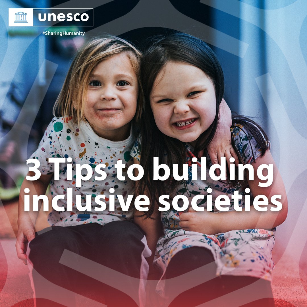 UNESCO's tweet photo. 1. Respect human rights
2. Don’t stand for hate speech or racism
3. Be open to learning

#SharingHumanity https://t.co/Tj5vLI5gkr