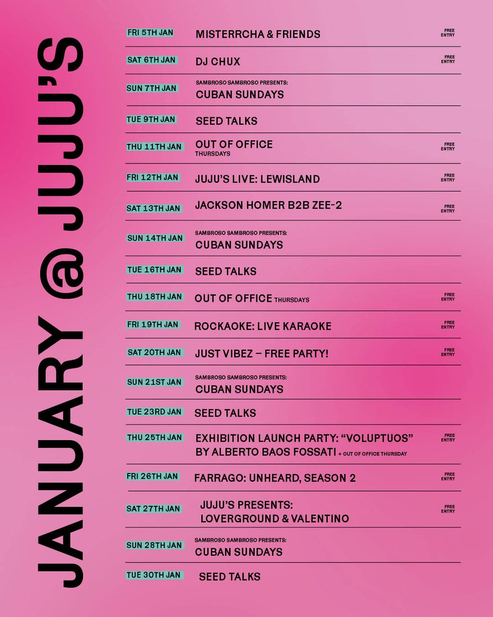 Jujusbarstage's tweet photo. 💖JANUARY/FEBRUARY 2024 AT JUJUS!💖⁠

⁠
For tickets &amp; table bookings visit: https://t.co/hW6776d9Q6 🔗⁠
⁠
#jujusbar #whatson #winter2023 https://t.co/h3gB69B3aB