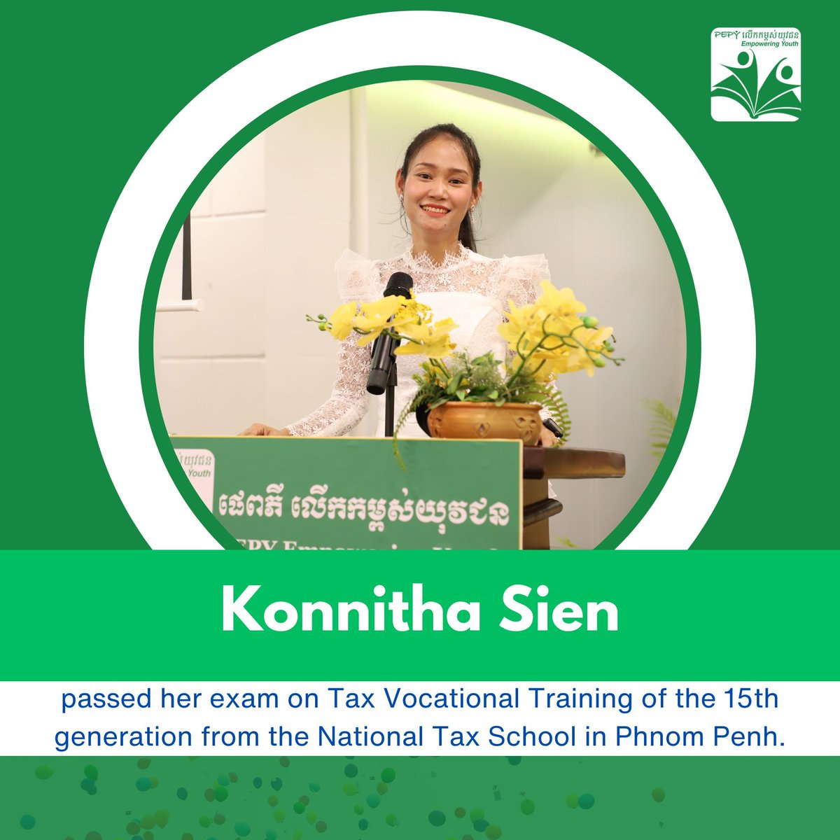 We are pleased to #announce and celebrate the incredible achievement of our Finance Manager, Mrs. Konnitha Sien. She has successfully passed her exam on Tax Vocational Training of the 15th generation from the #National Tax #School in Phnom Penh!