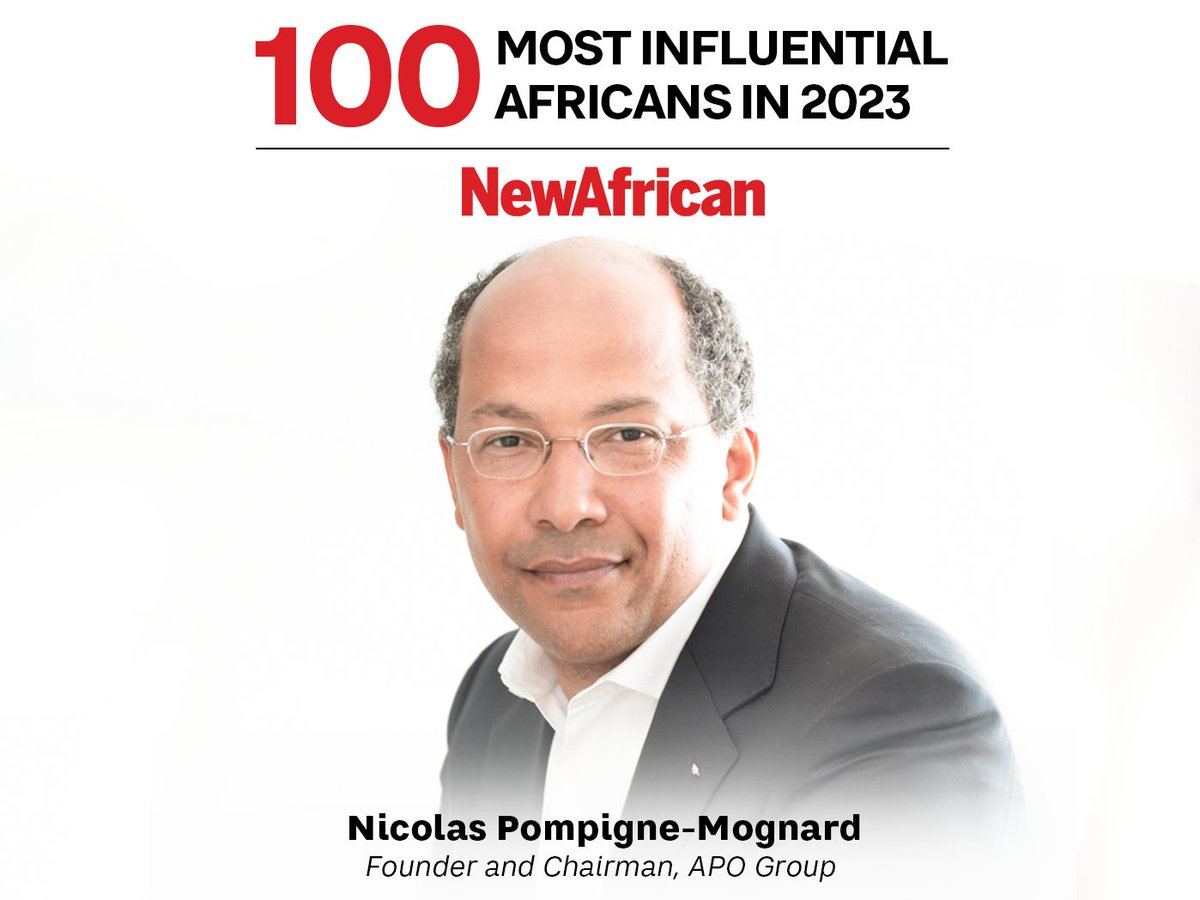 APO Group's Founder and Chairman, Nicolas Pompigne-Mognard, Named One of ‘100 Most Influential Africans ⭐️🌍 

Details: apo-group.africa-newsroom.com/press/apo-grou… 

#Africa #APOGroup #AfricaRising #PublicRelations #Communications