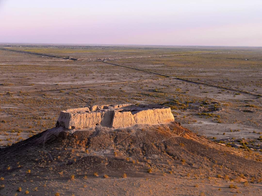 Ayaz Kala, Karakalpakstan, Uzbekistan :

Ayaz Kala complex, built in mud bricks, consists of three fortresses and is located 24km from Buston village near the salty lake Ayaz-kul. In ancient times and early middle ages the complex protected the northern border of lower Khorezm on