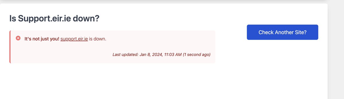redactash's tweet photo. @aoifedowd @eircare Also cannot access My Eir for a few days now, customer care on 1901 tried telling me there is no problem??? which is it @eircare ??? https://t.co/QWbXrCRgAi