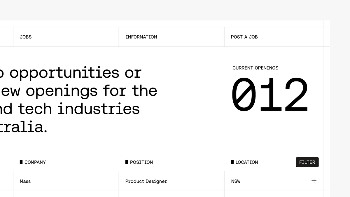 The updated design of the job board counter #buildinpublic