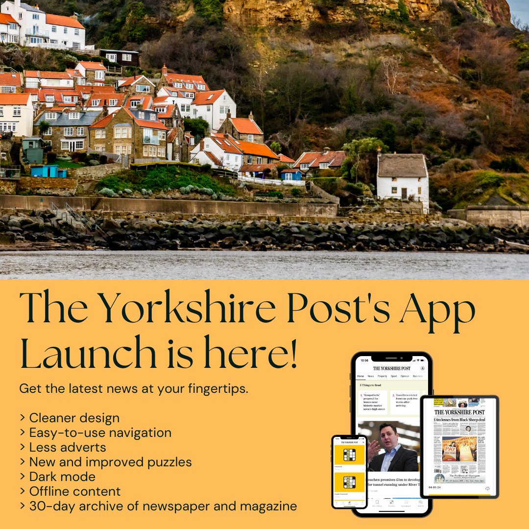 A perfect picture of the beautiful #runswickbay to front the new @yorkshirepost app which is launching today...