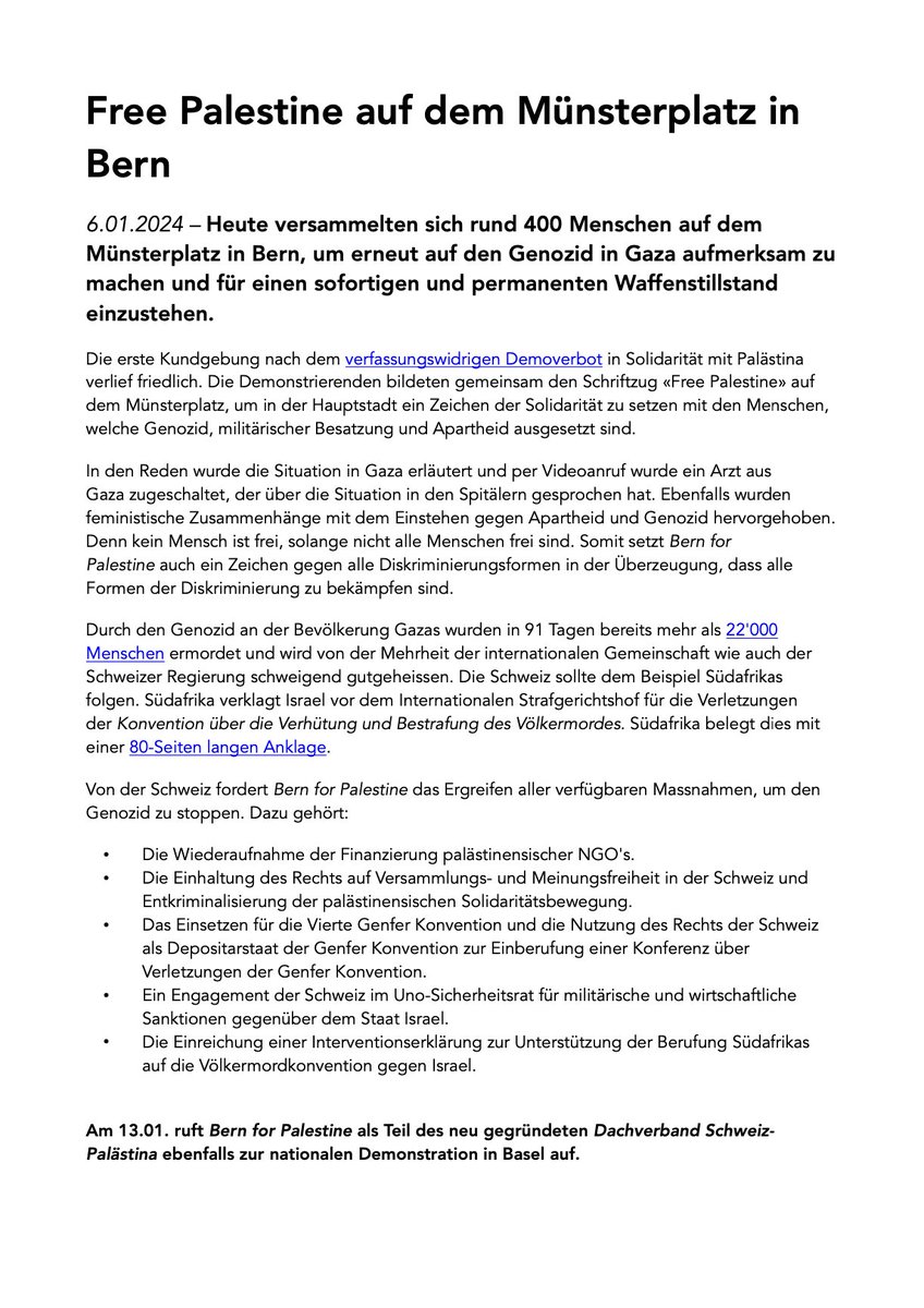 +++ MEDIENMITTEILUNG 06.01.24 +++