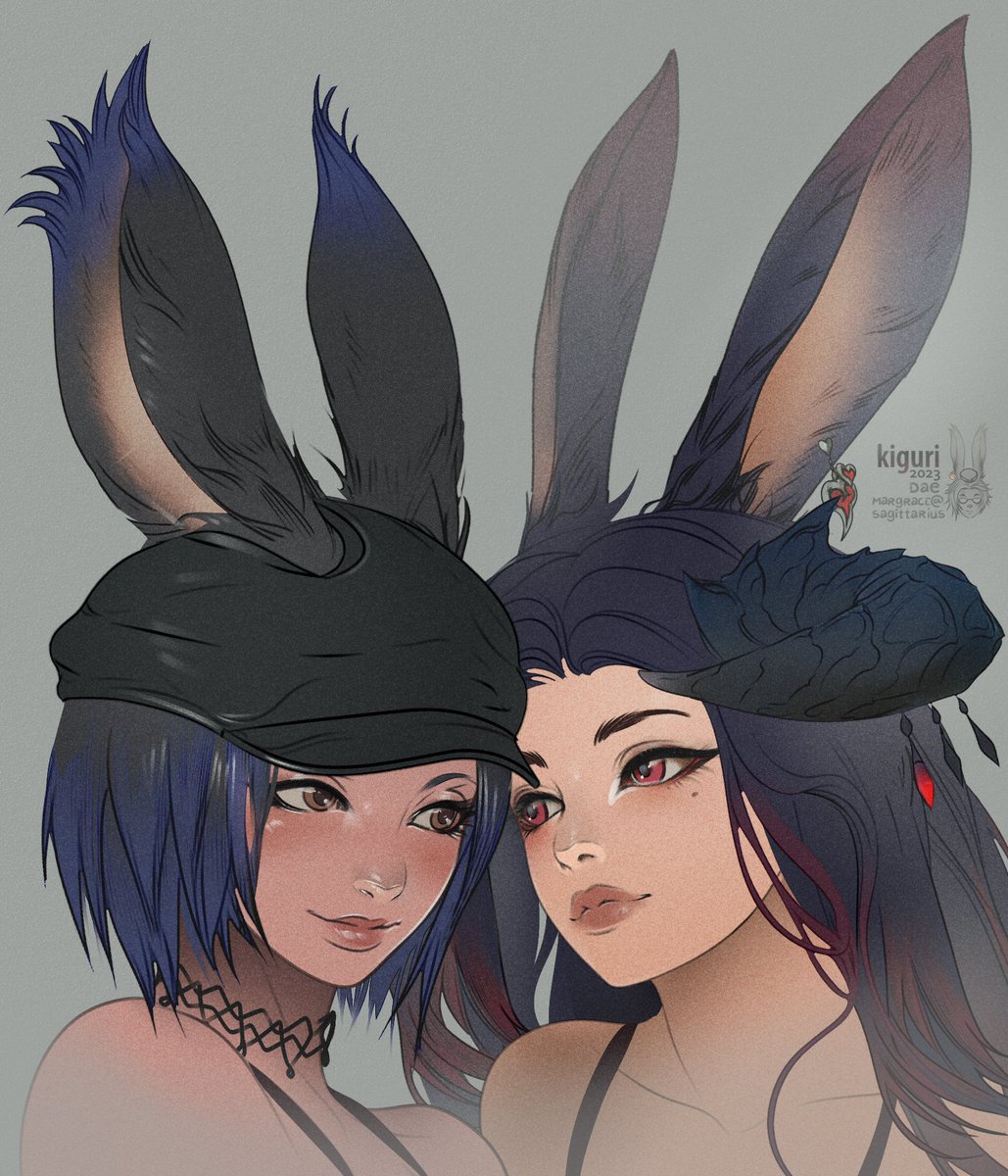 nomaismar's tweet photo. Cute couple portrait commission ~
#FFXIV #viera #FFXIVART #Art https://t.co/aGBtoNGs0D
