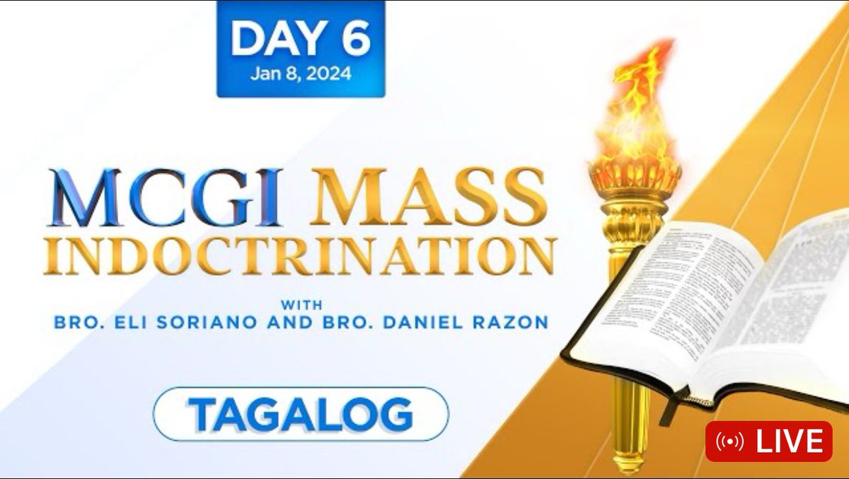 WensLazaro's tweet photo. 🎶Ang Kristo'y Dios na nagkatawang-tao. Sugo ng Ama sa mundo. Upang tubusin ang madlang sala ko, ng dugo ng Kordero.🎶🎶

MCGI Mass Indoctrination Day 6
January 8, 2024

The Why of Praying
#PureDoctrinesOfChrist 
#GlobalPrayerForHumanity https://t.co/SykjRHgil5